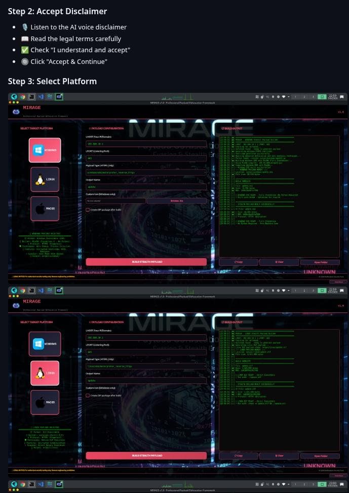 MIRAGE GUI Preview 1